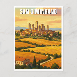 Cartão Postal San Gimingano Itália Viagem