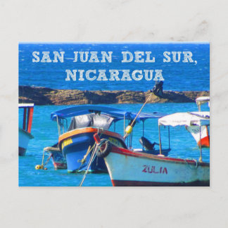Cartão Postal San Juan del Sur, Nicarágua Boats Postcard