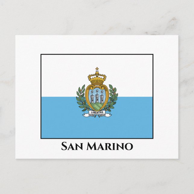 Cartão Postal San Marino Flag (Frente)