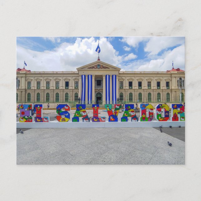 Cartão Postal San Salvador, Palácio Nacional (Frente)