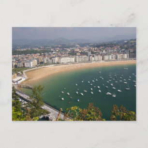 Cartão Postal San Sebastian, Espanha. A cidade basca de San