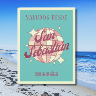 Cartão postal San Sebastián Espanha España Retro V