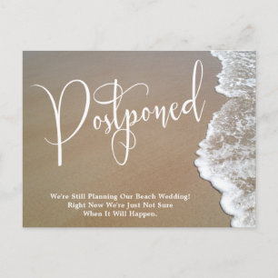 Cartão Postal Sand & Foam Postpond Beach Wedding