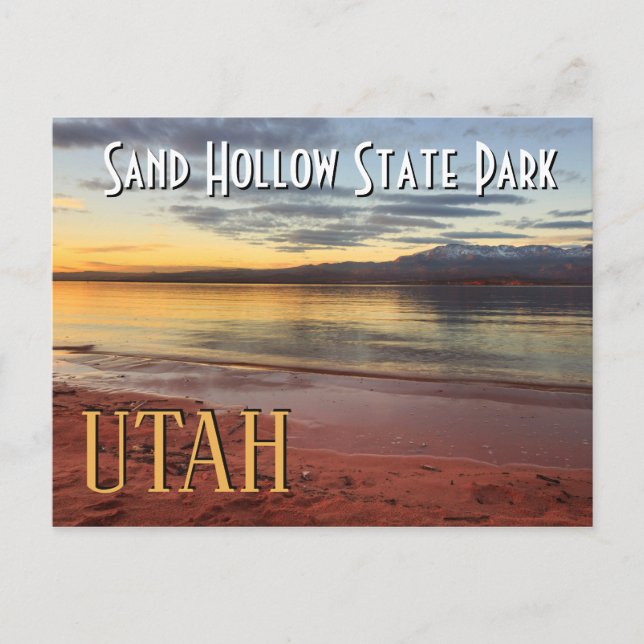 Cartão Postal Sand Hollow Utah Sunset (Frente)