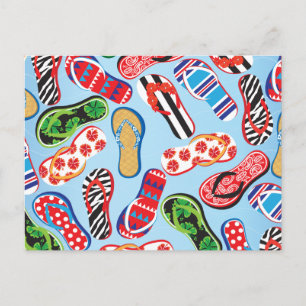 Cartão Postal Sandálias de chinelos