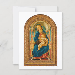 Cartão Postal Sandro Botticelli Madonna e Child c 1470