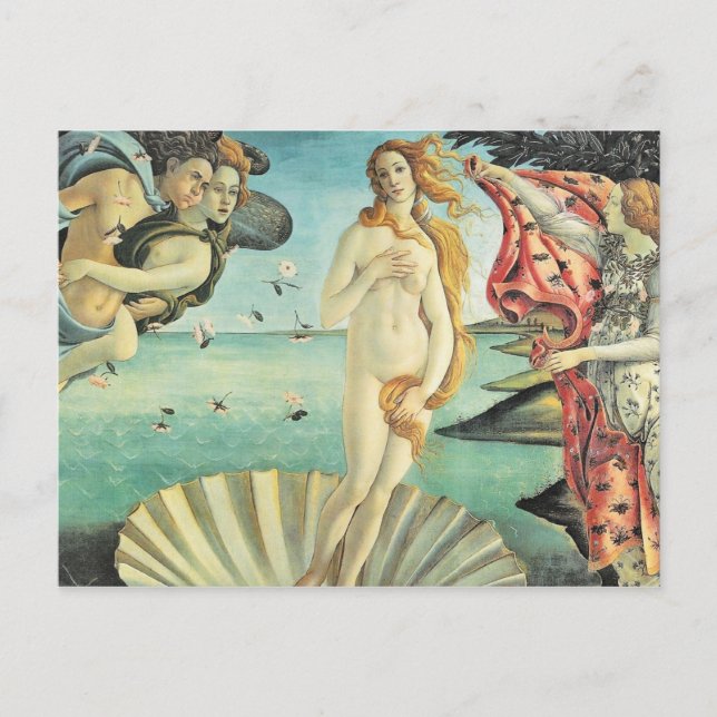 Cartão Postal Sandro Botticelli Nascimento de Vênus (Frente)