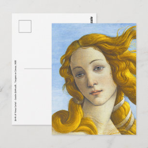 Cartão Postal Sandro Botticelli - Nascimento do Detalhe de Vênu