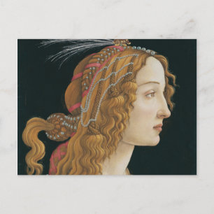 Cartão Postal Sandro Botticelli - Retrato Idealizado de uma Senh