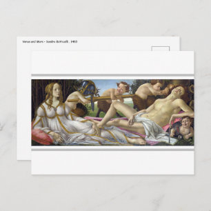 Cartão Postal Sandro Botticelli - Vênus e Marte