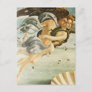 Cartão Postal Sandro Botticelli - Zephyr, o vento oeste Arte Fin
