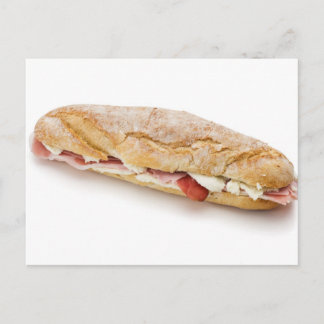 Cartão Postal sanduíche com presunto e queijo