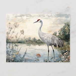 Cartão Postal Sanduíche de Aquarela em Pond