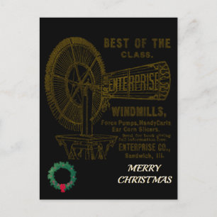 CARTÃO POSTAL SANDWICH ILLINOIS 1889 ENTERPRISE WINDMILL CO.