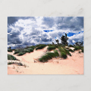 Cartão Postal Sandy Beach Dune Grass