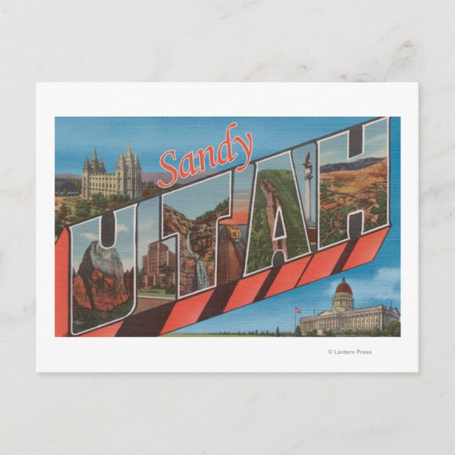 Cartão Postal Sandy, UtahLarge - Letra ScenesSandy, UT (Frente)