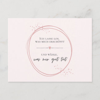 Cartão Postal Sanftes Loslass-Affirmation