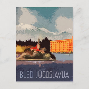 Cartão Postal Sangramento, jugoslávia, Croácia, viagens vintage