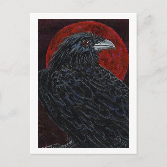 Cartão Postal Sangue Lua Raven (Frente)