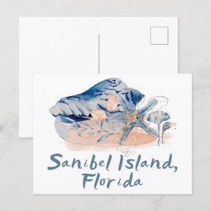 Cartão Postal Sanibel Island Seashells