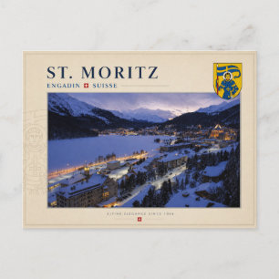 Cartão Postal Sankt Moritz, Engadin - Suíça