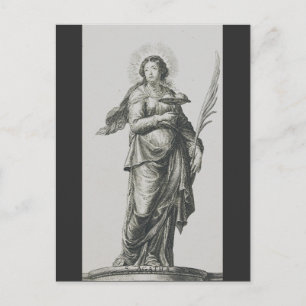 Cartão Postal Santa Ágata da Sicília Graça Vulcânica Arte