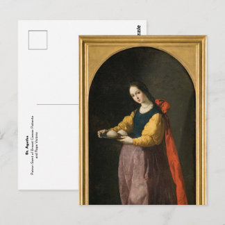 Cartão Postal Santa Ágata Padroeira Católica Romana de