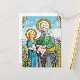 Cartão Postal Santa Ana e a Jovem Maria NeoGótica (SAU 29)