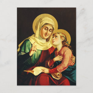 Cartão Postal Santa Ana e Virgem Maria