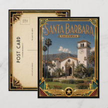 Santa Barbara Califórnia Arte Deco Vintage Dourado