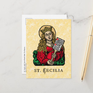 Cartão Postal Santa Cecília com Tabuleta de Hinos (Nuremberg)