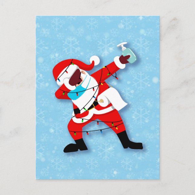 Cartão Postal Santa Claus Dabbing (Frente)