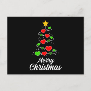 Cartão Postal Santa Claus Geek de Natal Ama Ideia Engraçada de