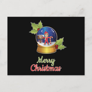 Cartão Postal Santa Claus Geek Natal Legal Ideia Engraçada
