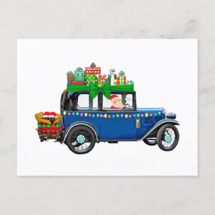 Cartão Postal Santa Claus Jalopy