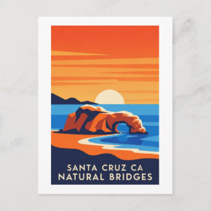 Cartão Postal Santa Cruz Califórnia – Pôr do sol em Pontes Natur