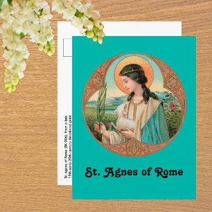 Cartão Postal Santa Inês de Roma (BK 006)