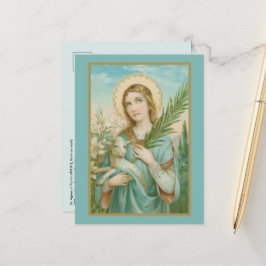 Cartão Postal Santa Inês de Roma (MH 01) Cartão-postal