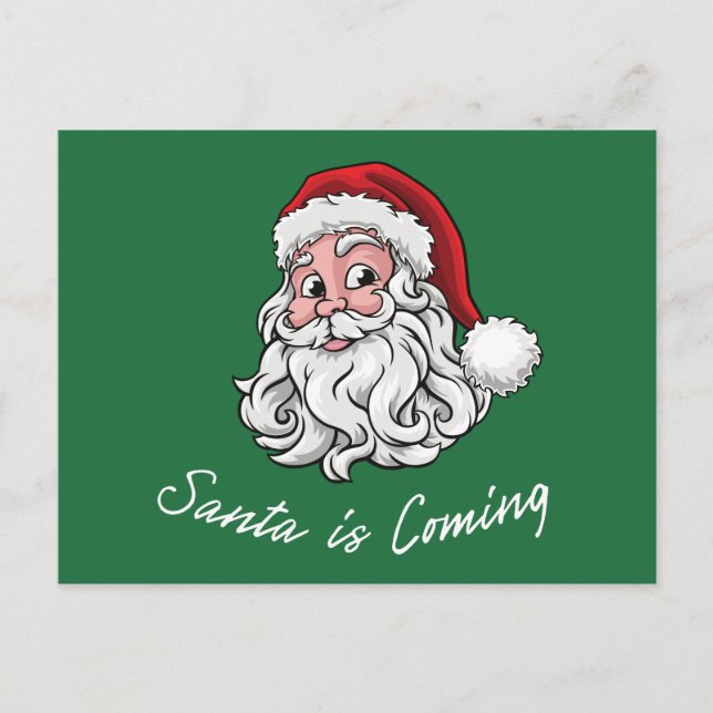 Cartão Postal Santa is Coming (Frente)