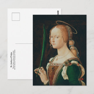 Cartão Postal Santa Justina de Pádua Católica Padroeira