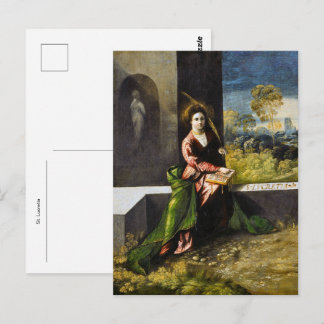 Cartão Postal Santa Lucrecia Padroeira Católica Romana de