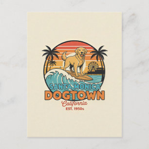 Cartão Postal Santa Mônica “Dogtown” CA Retro anos 1950