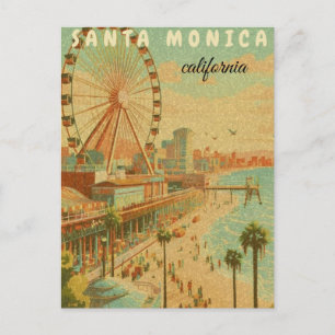 Cartão Postal santa monica monica califórnia viagem vintage cl