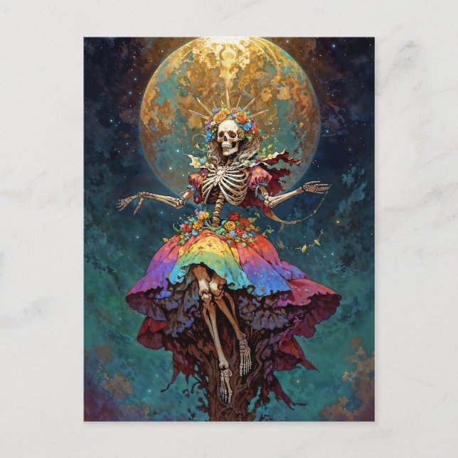 Cartão Postal Santa Muerte dos Sete Poderes (Frente)