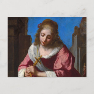 Cartão Postal Santa Praxedes, 1655 por Johannes Vermeer