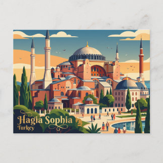 Cartão Postal Santa Sofia, Istambul, Mármara Turquia