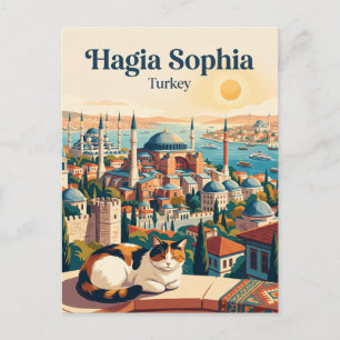 Cartão Postal Santa Sofia Turquia