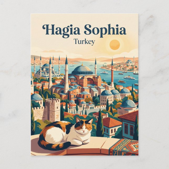 Cartão Postal Santa Sofia Turquia (Frente)