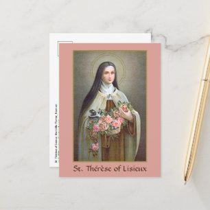 Cartão Postal Santa Teresa de Lisieux a Pequena Flor (BJE 01)