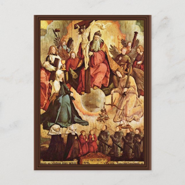 Cartão Postal Santa Trindade Com Anjos, Santos E Sua Fundação (Frente)